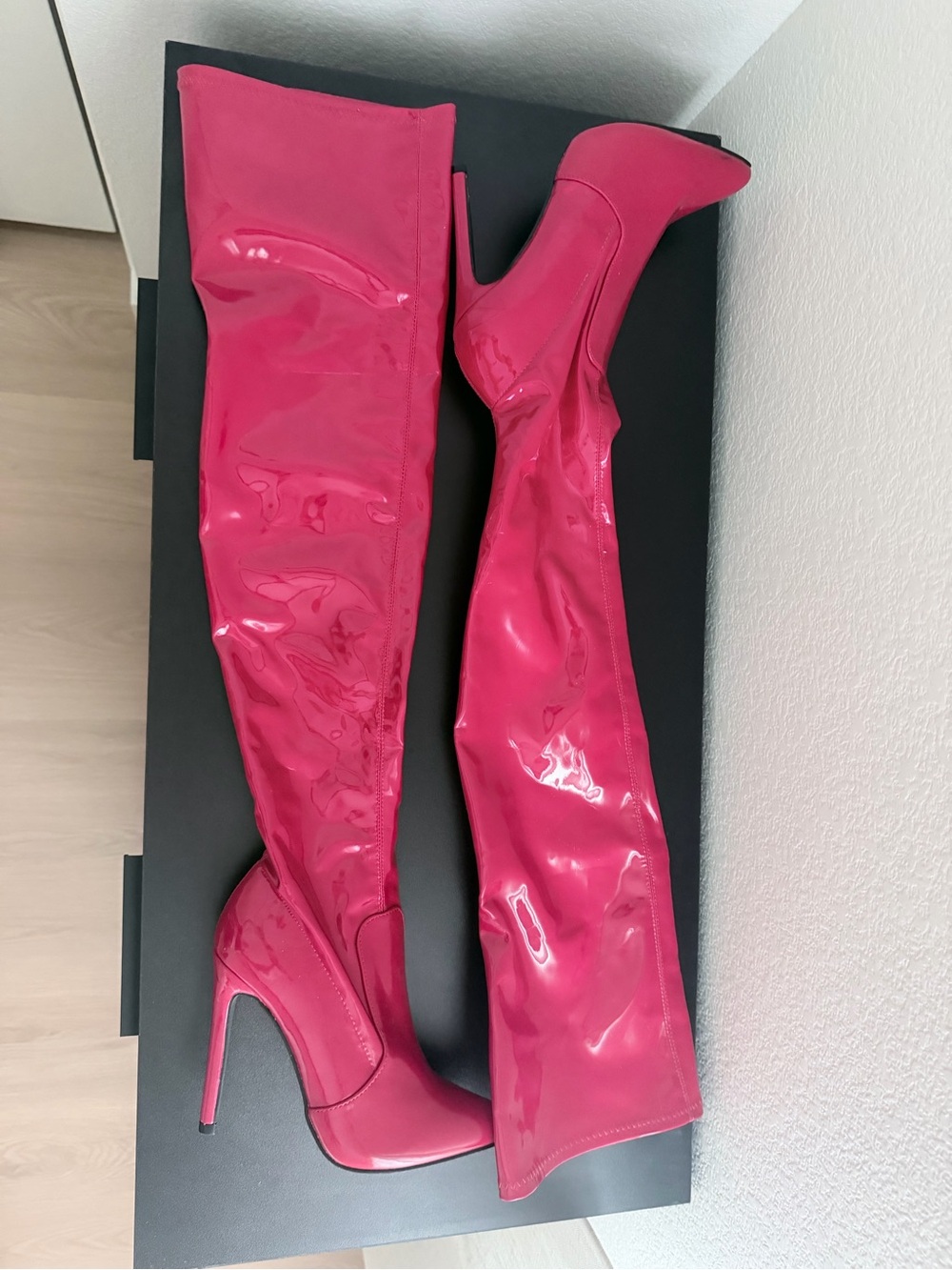Women's Over-the-Knee Patent High-Heel Boots